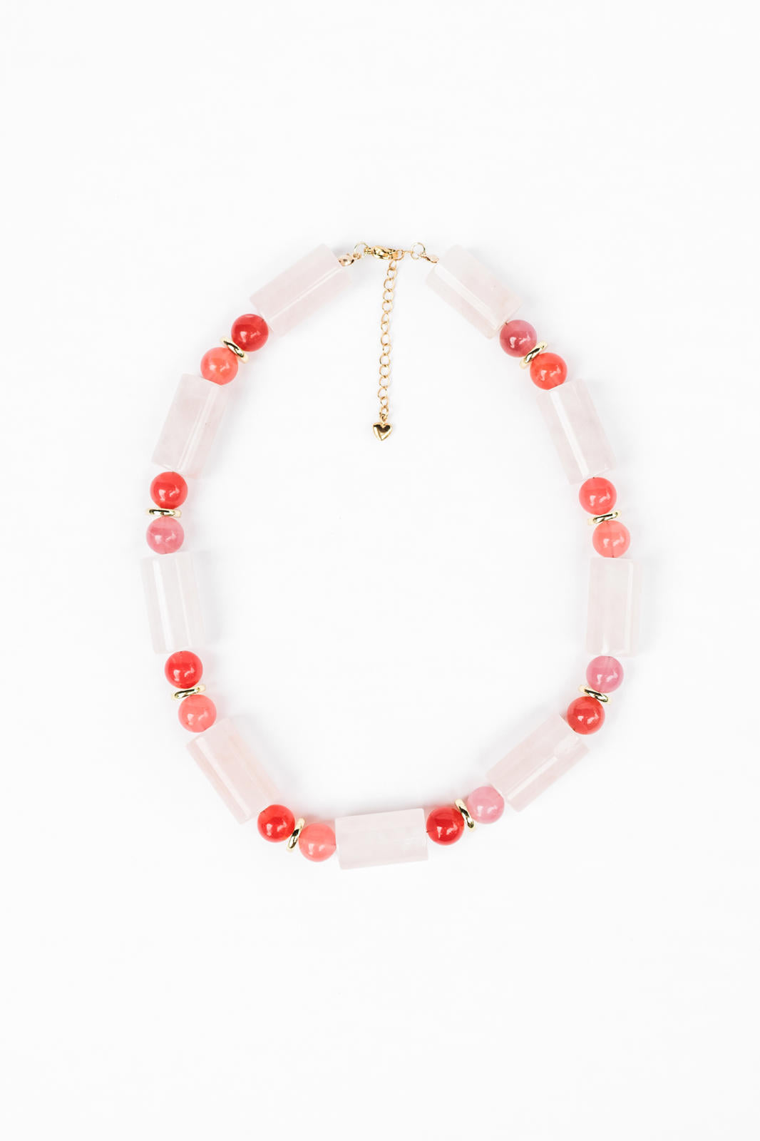 Rose and Red Quartz Necklace