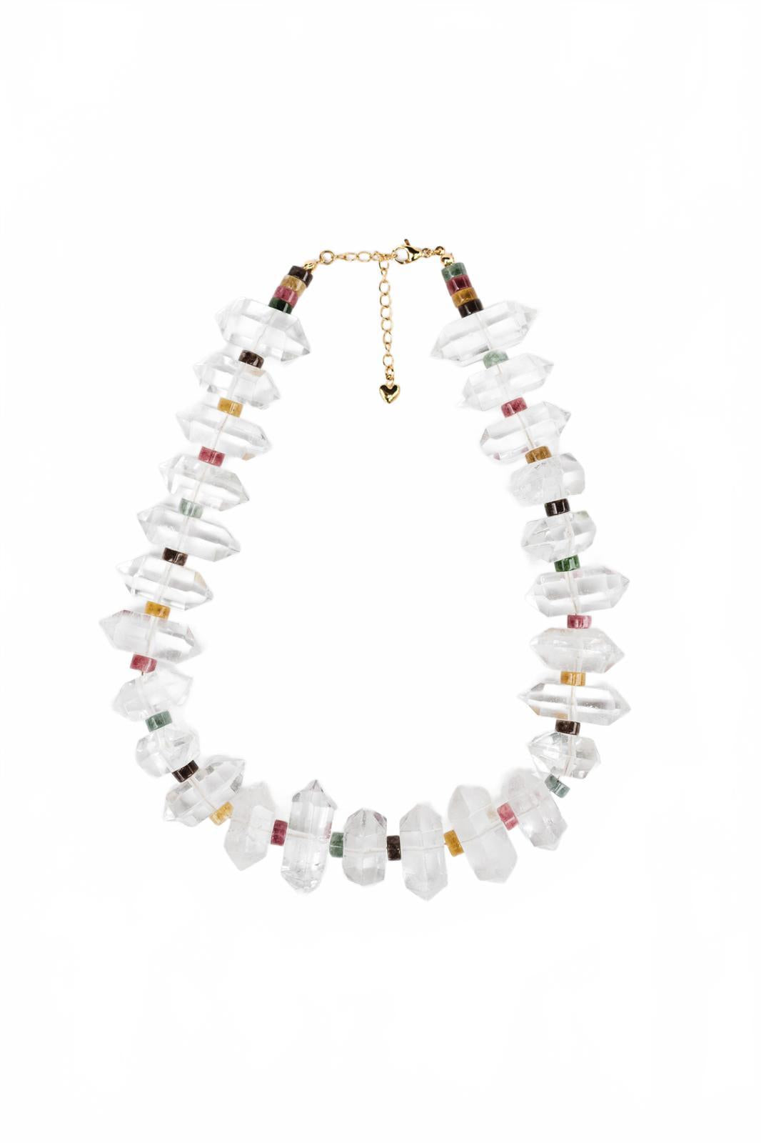 Crystal Quartz Rainbow Necklace