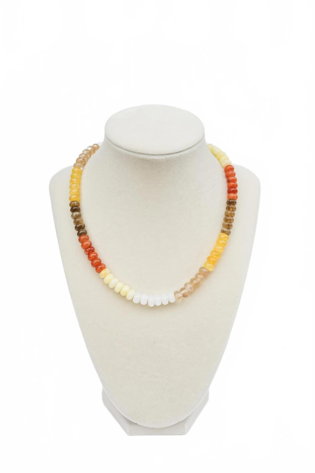 Fall Multicolor Candy Quartz Beaded Necklace