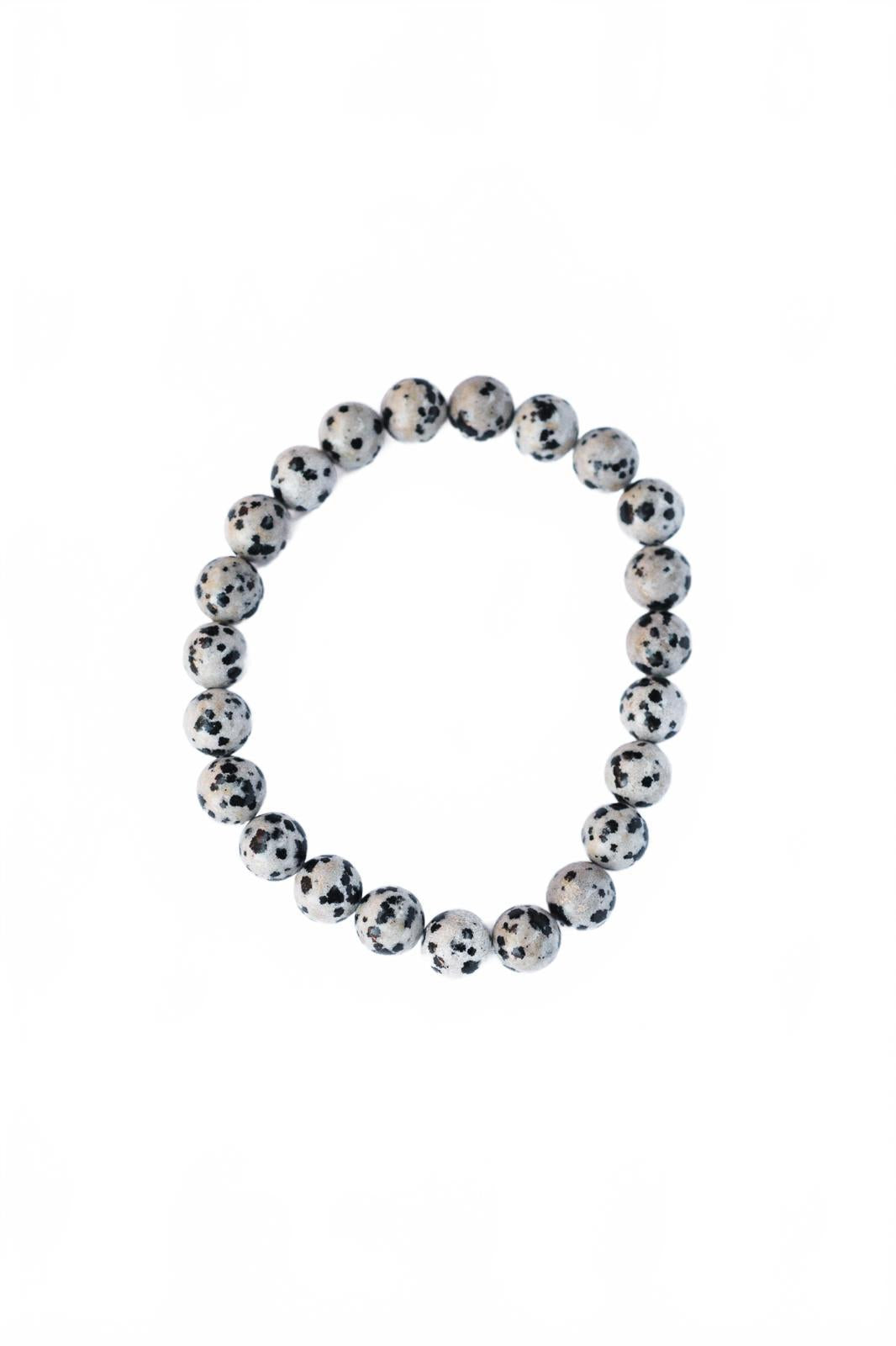 Dalmatian Jade Beaded Bracelet