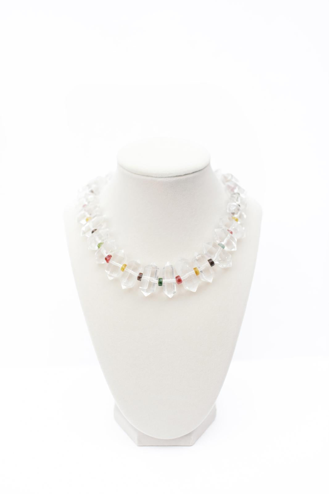 Crystal Quartz Rainbow Necklace