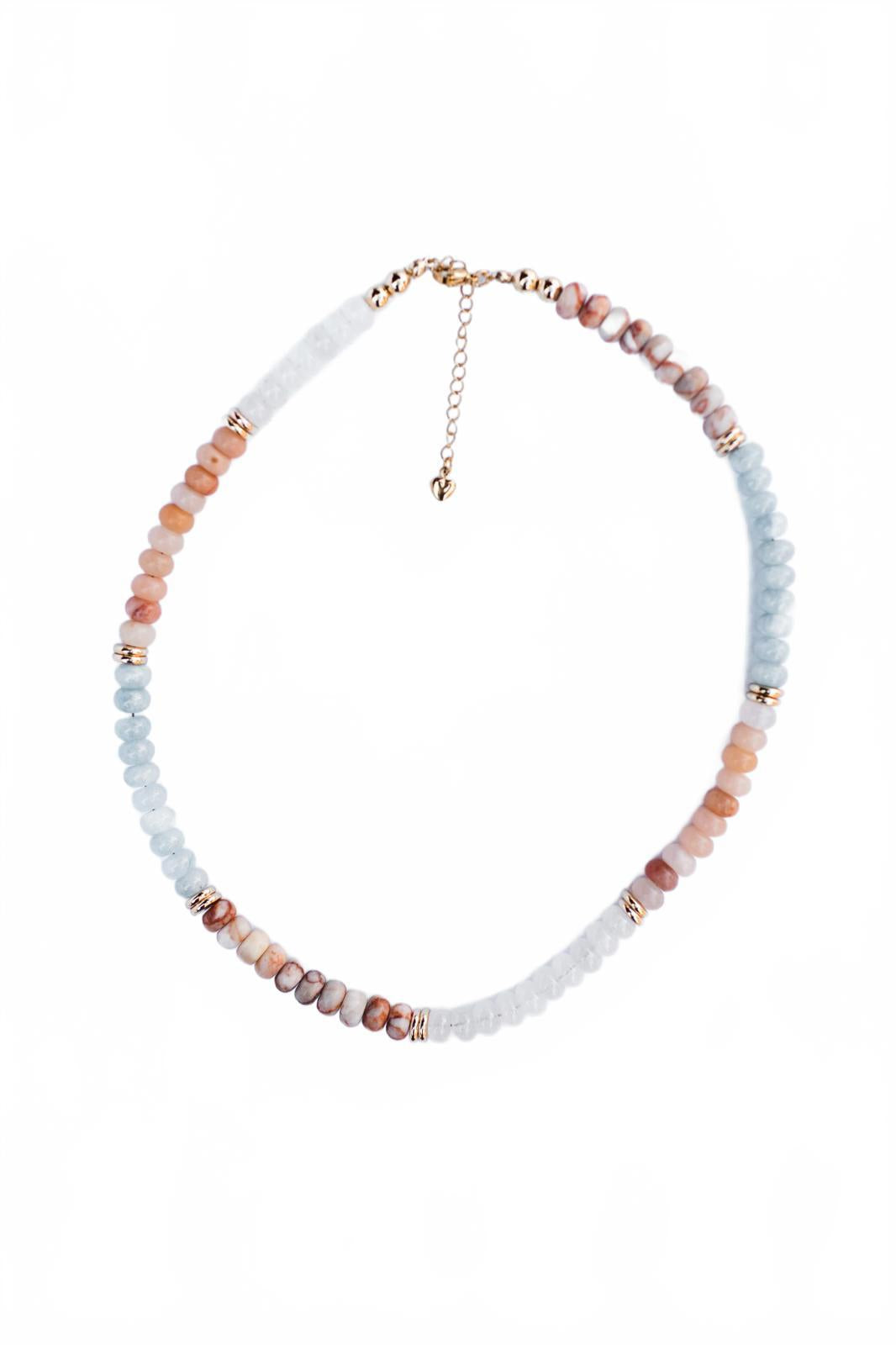 Jade and Jasper Rondelle Beaded Necklace