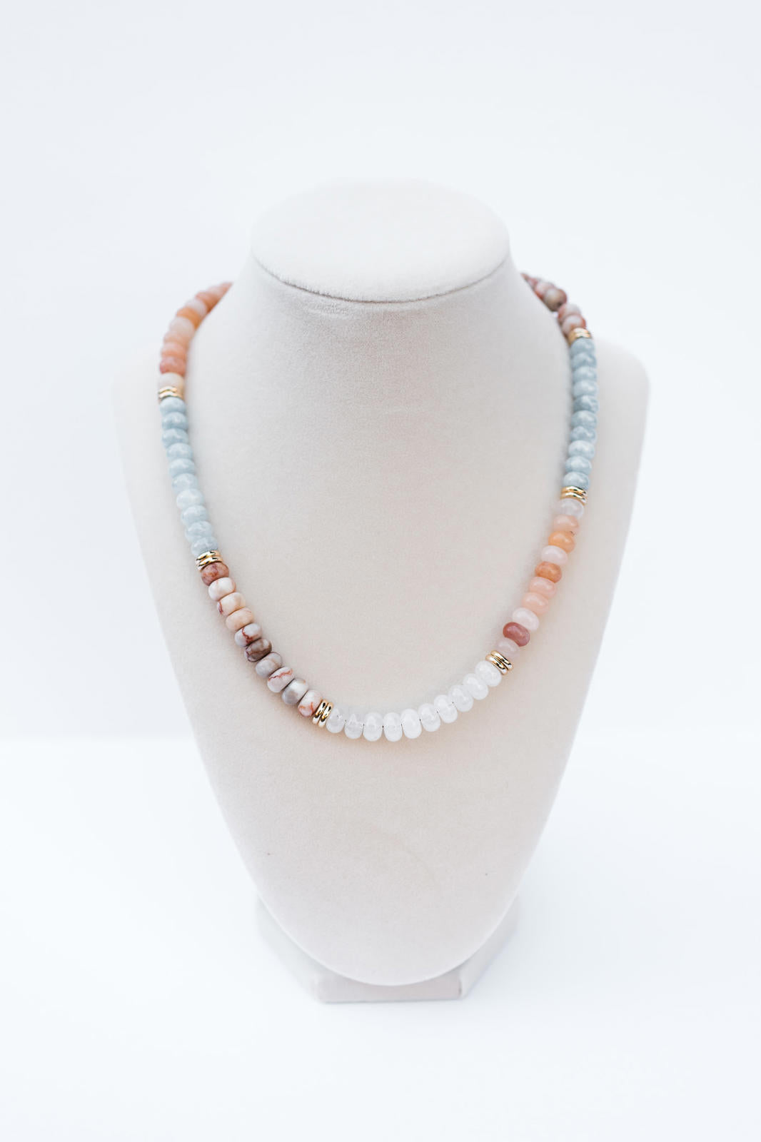 Jade and Jasper Rondelle Beaded Necklace