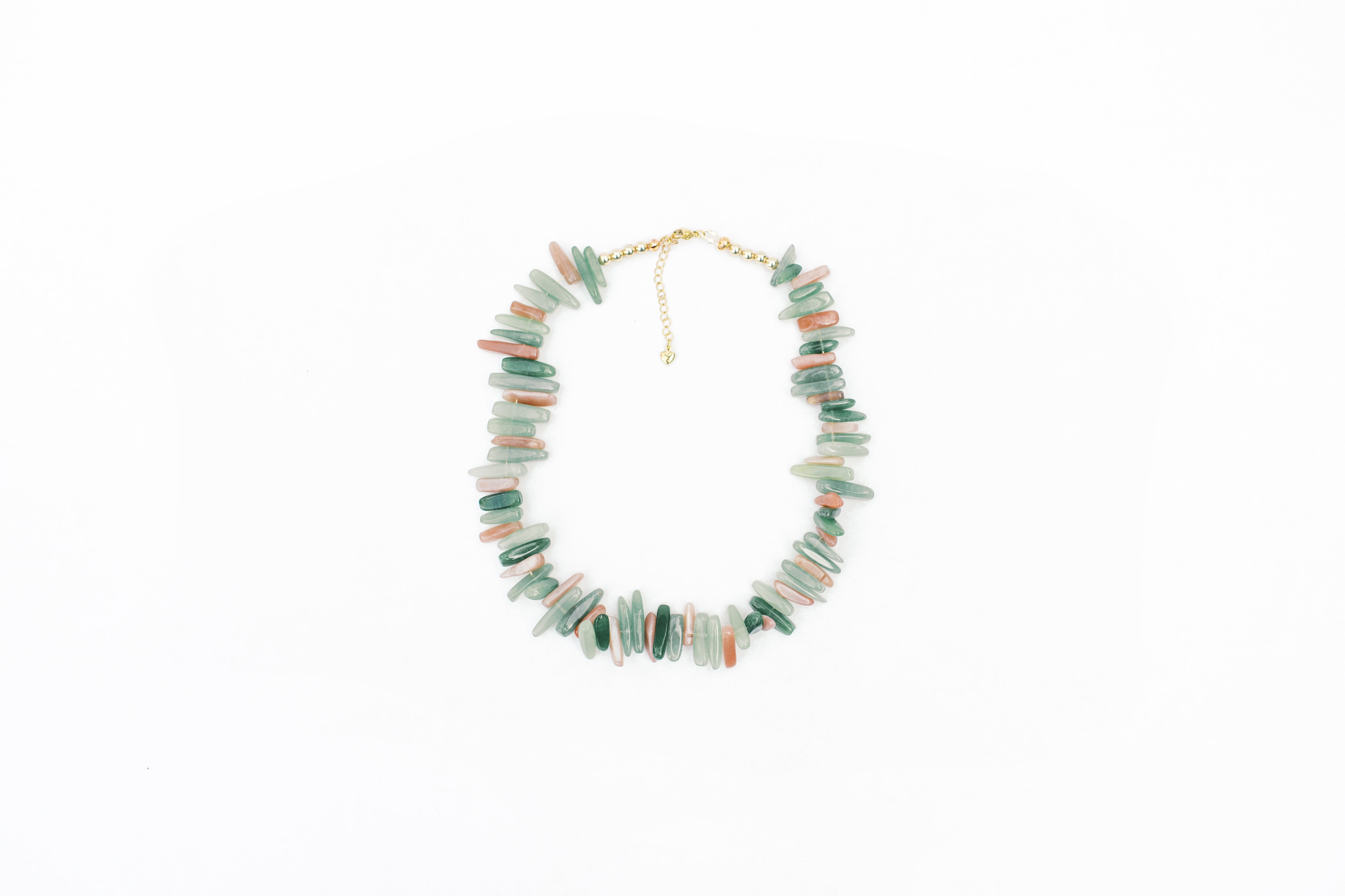 Jade and Rose Quartz Stone Necklace