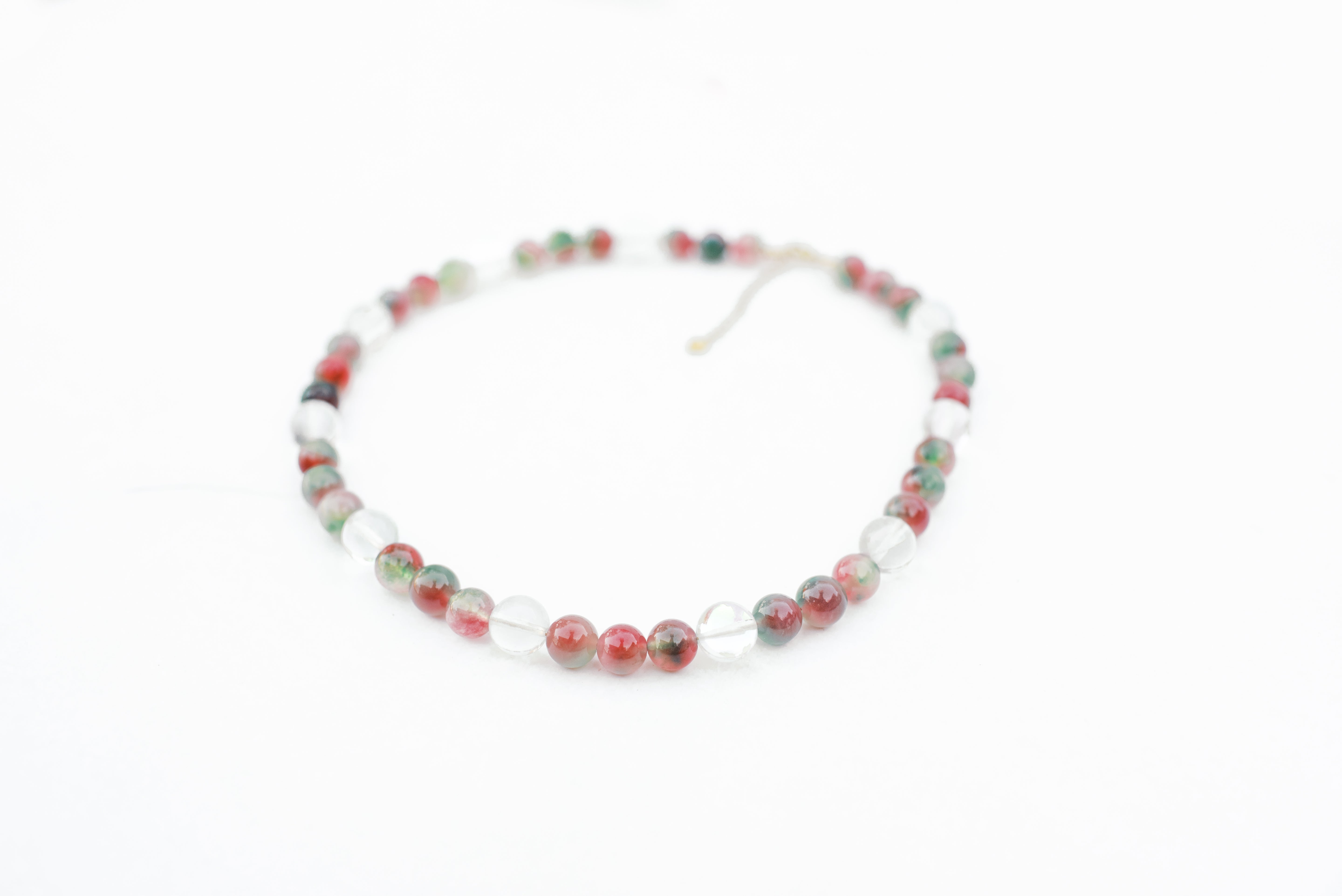 Pink and Green Quartz with Faceted Quartz Necklace