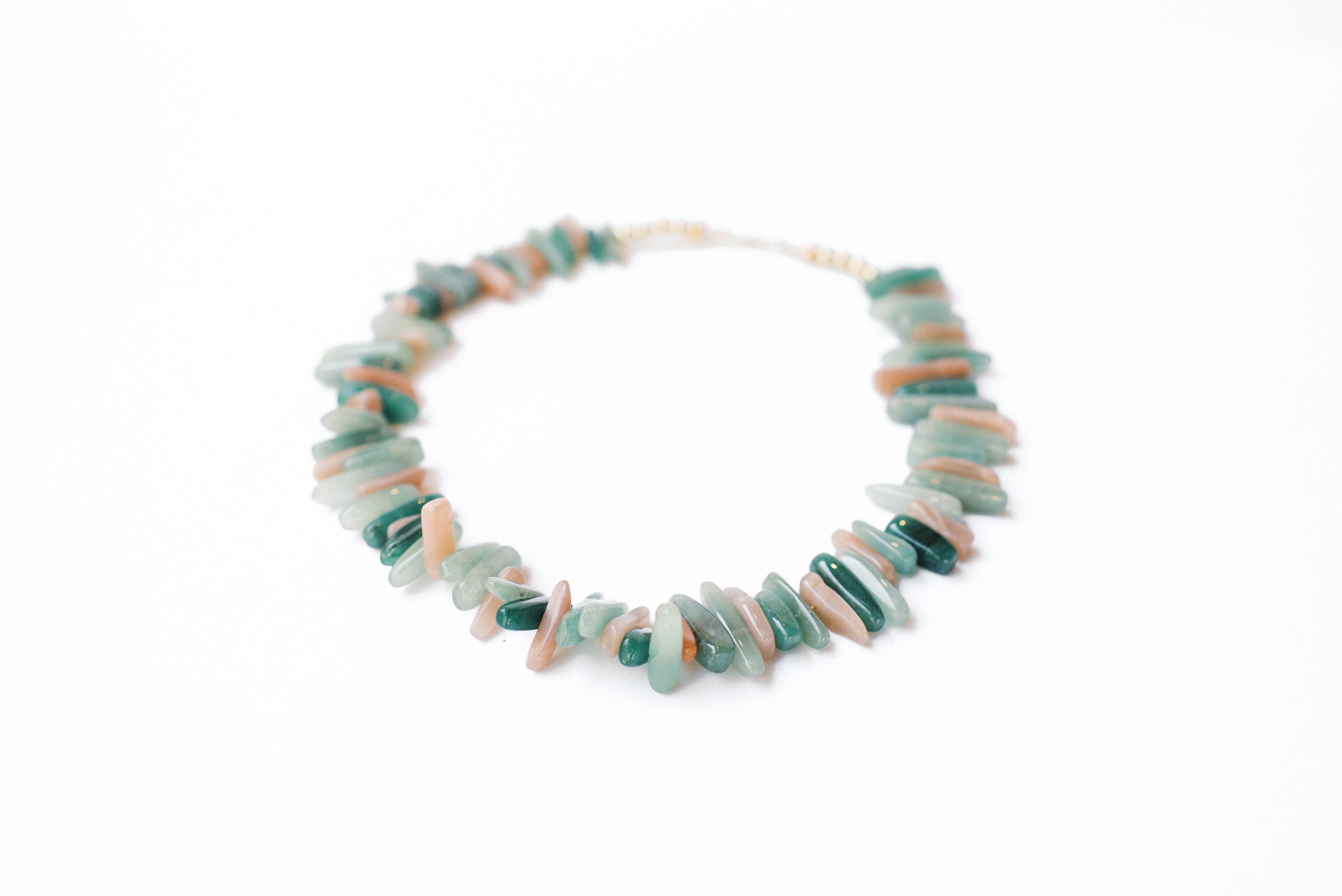 Jade and Rose Quartz Stone Necklace