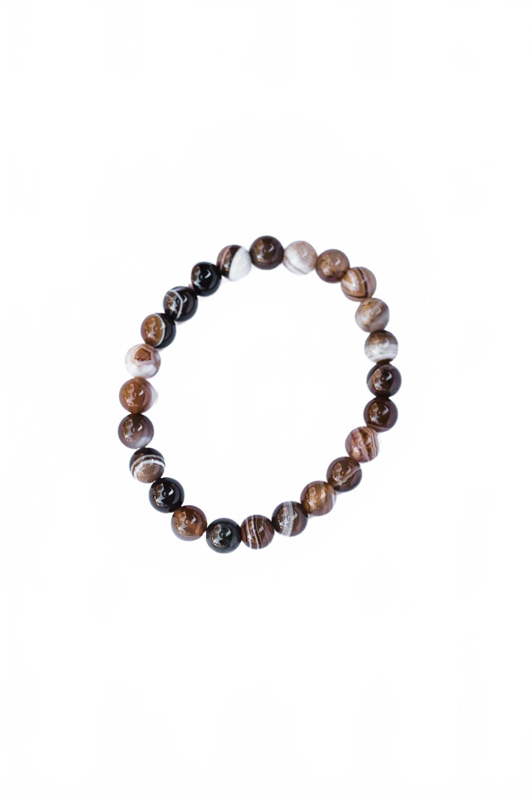 Brown Marbled Jasper Beaded Bracelet