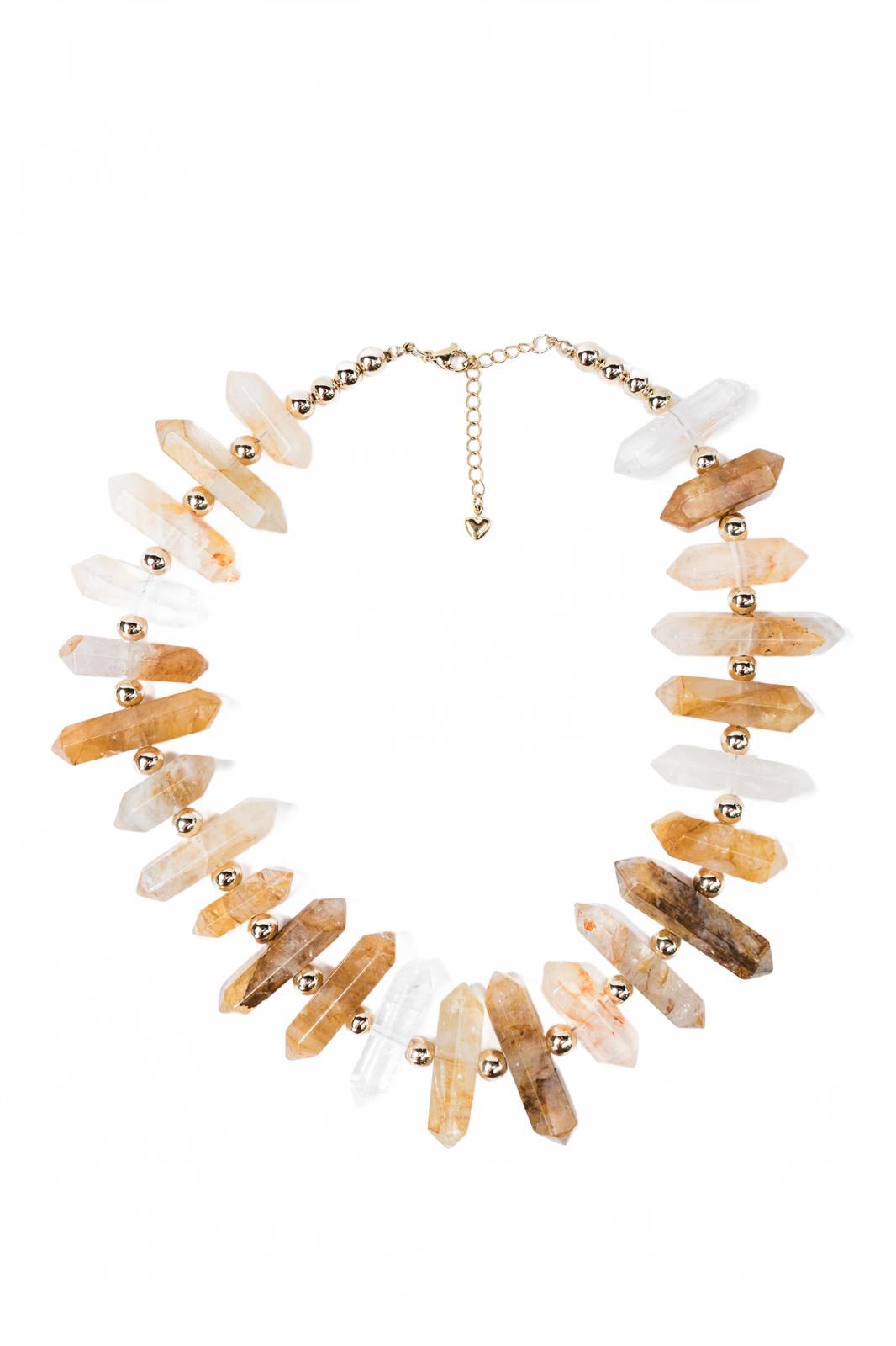 Spiked Brown Quartz Necklace
