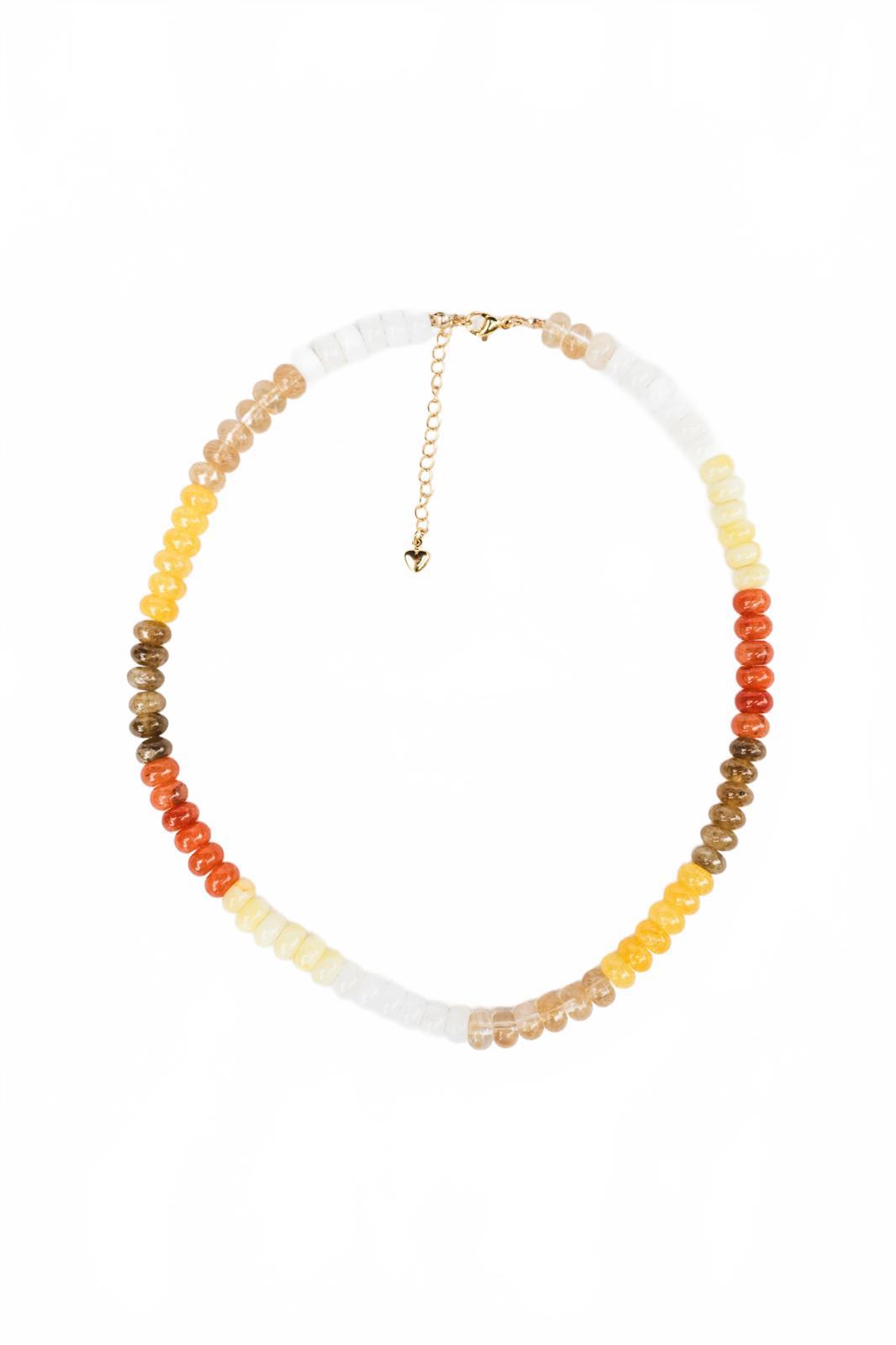 Fall Multicolor Candy Quartz Beaded Necklace